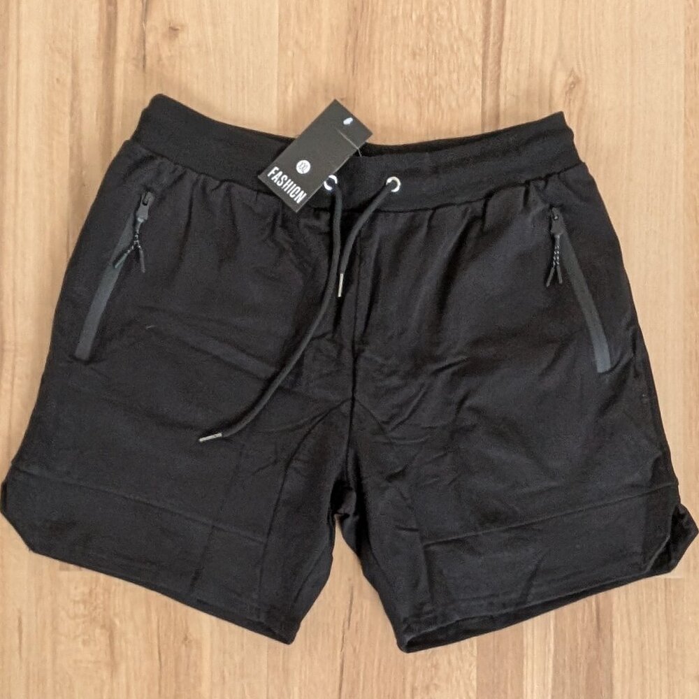 NWT Men’s Black Athletic Shorts XXL (34" Waist, 9.5" Inseam)